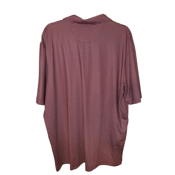 Boston Scott Golf Polo Shirt Mens XXL Crimson Geometric Modern Fit UPF50‎ - Picture 2 of 6